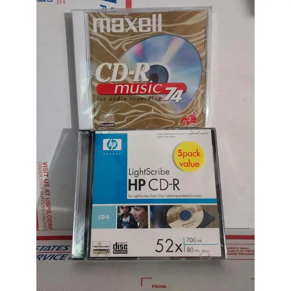 5 Pack HP Lightscribe CD-R 52x Pack LCR00047M + 1 Maxwell (NEW SEALED) - #13